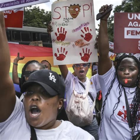 Kenia Mujeres Salieron A Las Calles En Una Protesta Masiva En Rechazo