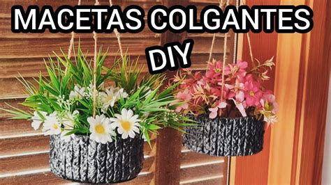 CÓMO HACER MACETAS COLGANTES DIY PLÁSTICO PAPEL YouTube