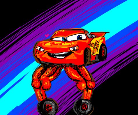 lightning McQueen with legs - Drawception