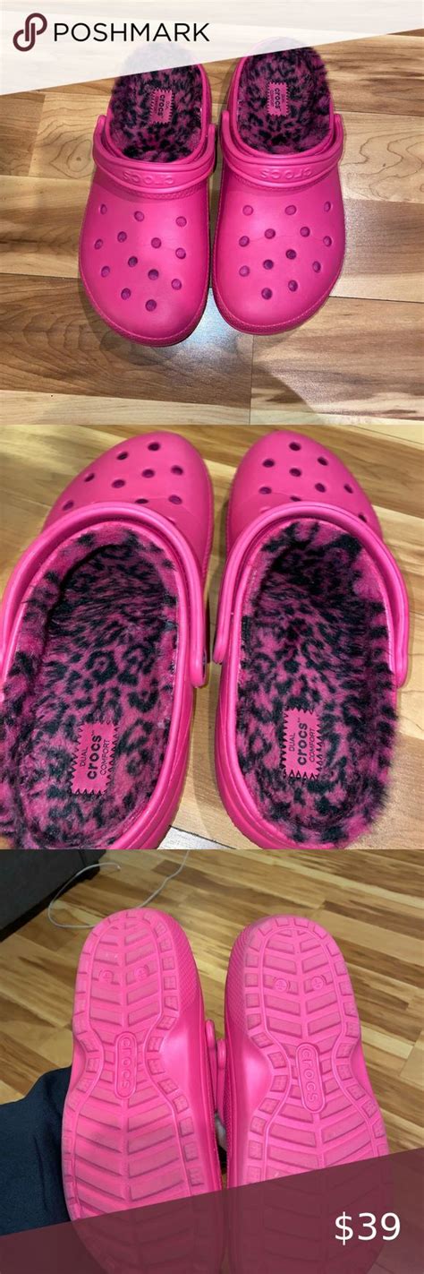 Hot Pink Fur Lined Crocs Lined Crocs Shoe Wishlist Pink Fur