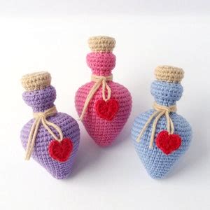 Crochet Pattern Love Potion Bottle Crochet Love Potion Etsy