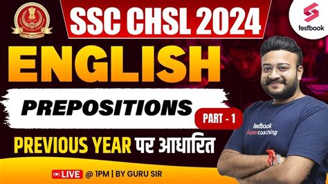 SSC CHSL 2024 English PREPOSITIONS 60 Qs PYPs PART 1 SSC CHSL