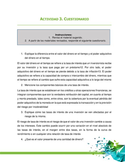 A Actividad Del Equipo Actividad Cuestionario Explique La