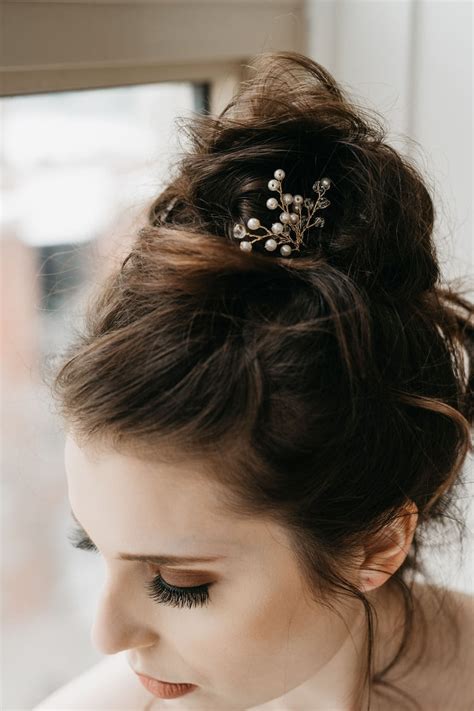 Gold Bridal Hair Pin Wedding Hair Pins Pearl Hair Pin Etsy