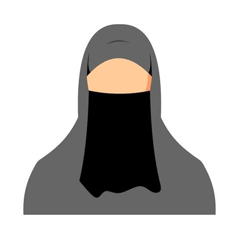 Premium Vector Hijab Niqab Vector Girl