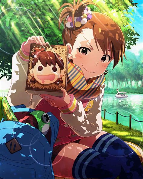 Safebooru 1girl Backpack Bag Brown Eyes Brown Hair Chocolate