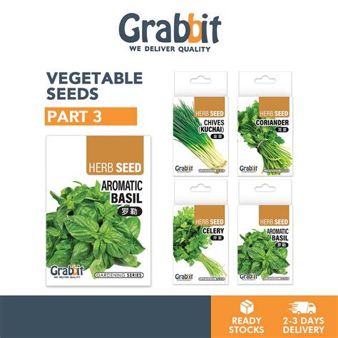 GRABBIT Vegetable Herb Seed Planting Biji Benih Sayur Sayuran Kebun