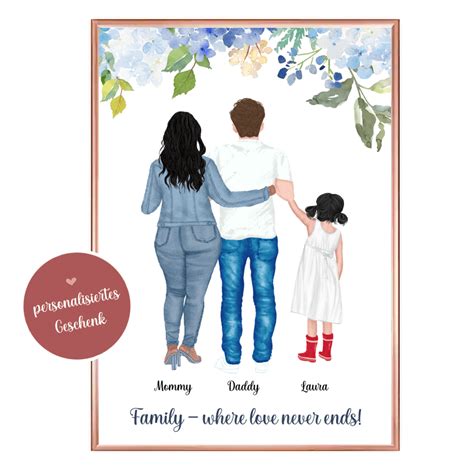 personalisiertes Poster für Familie mit Namen und oder Spruch Herzpost