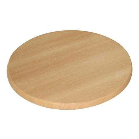 Plateau de table rond effet hêtre