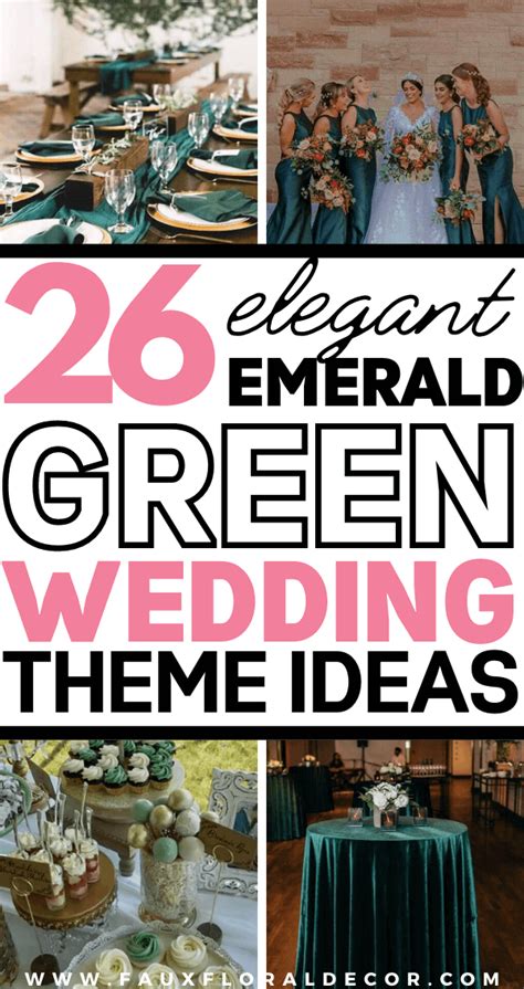 Elegant Emerald Green Wedding Theme Ideas