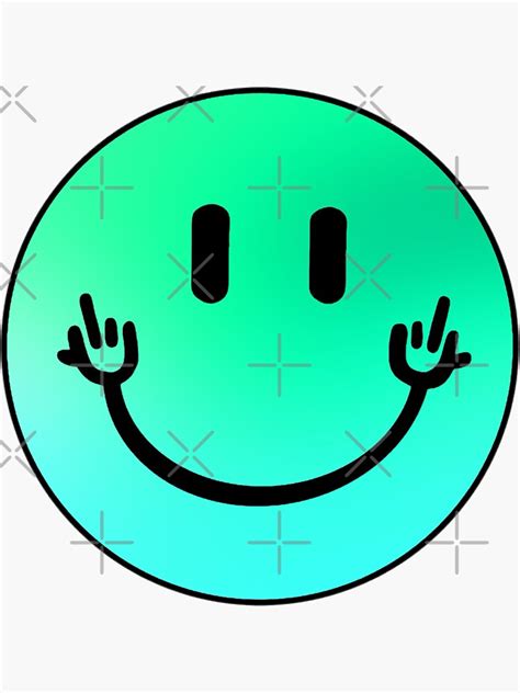 Gradient Smiley Sticker For Sale By Csachs Redbubble