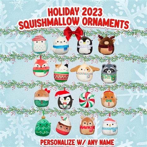 Personalized Squishmallow Christmas Ornaments Etsy