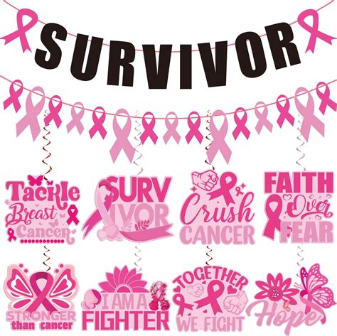 Amazon Breast Cancer Awareness Decorations Banner Set Include Pc