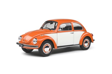 modellbau klar de Solido VW Käfer 1303 orange weiss 1974 Beetle 1 18