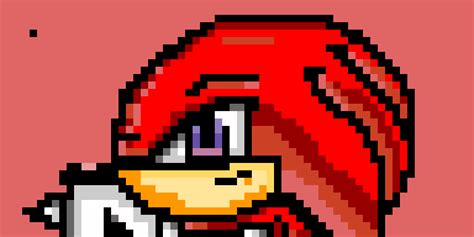 Knuckles the echidna pixel art