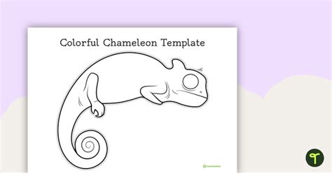 Colorful Chameleon Template Teaching Resource | Teach Starter