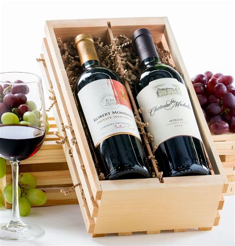 Wine & Gourmet Baskets - 2-Bottle Wine Crate