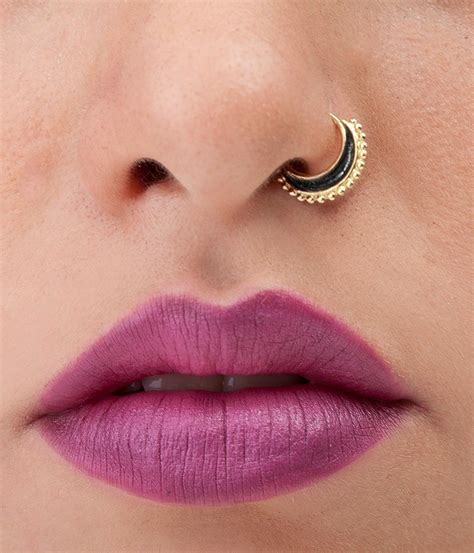 Black Nose Ring Gold Nose Ring Indian Nose Ring Indian Etsy