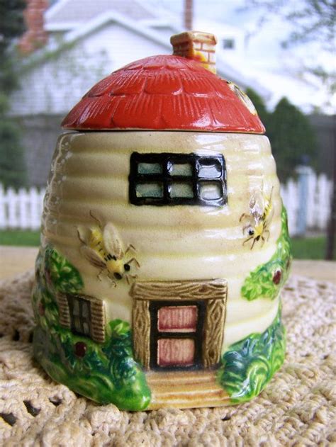 Vintage Honey Pot Antique Marutomo Ware Honey By Queenbevintage Bee