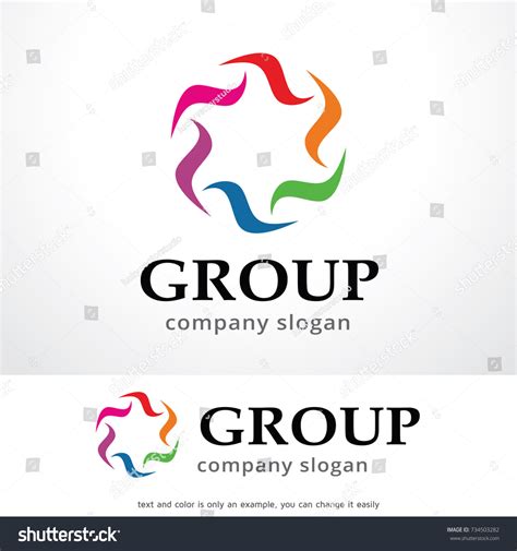 Group Logo Template Design Vector Emblem Stock Vector Royalty Free