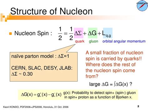 Ppt Study Of Spin Structure Of Nucleon In Compass Measurement Of G