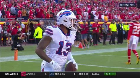 Josh Allen With A 34 Yard Touchdown Pass To Gabe Davis Vs Kansas City