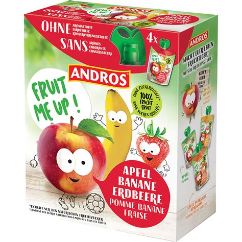 Kaufen Andros Fruit Me Up Kompott Apfel Banane Und Erdbeere Migros