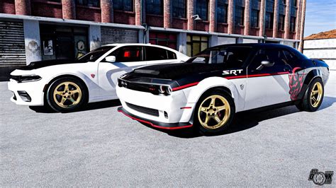 Virtual Charger And Challenger Demons Give 24k Gold Wheel Farewells To