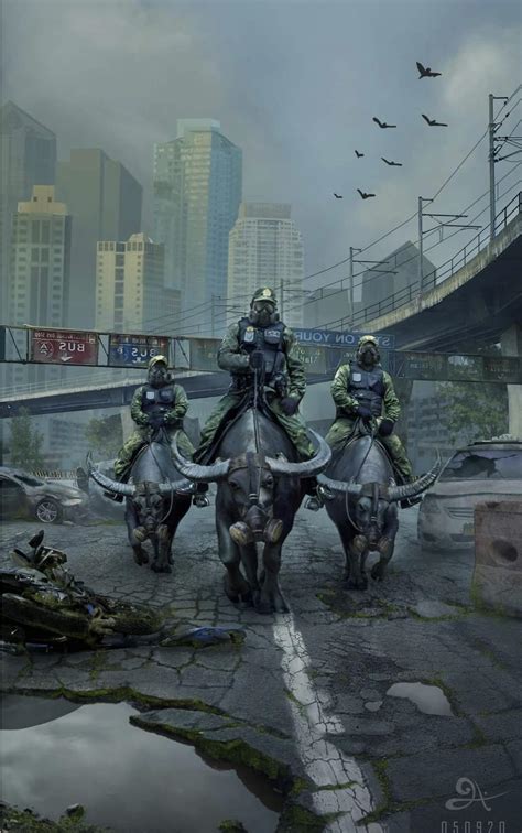 Post Apocalyptic Edsa - concept art by Argyl Leones : r/ImaginaryWastelands