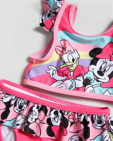 Riachuelo Biqu Ni Infantil Minnie Babados Rosa Disney