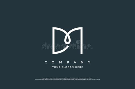 Initial Letter Dm Logo Or Md Logo Design Stock Vector Illustration Of