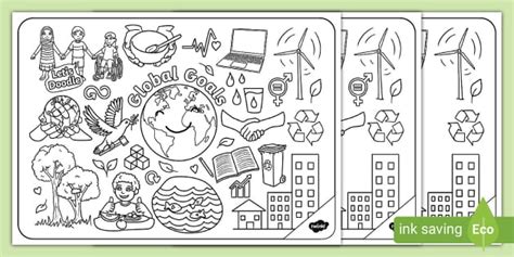 Let S Doodle About Global Goals Colouring Pages