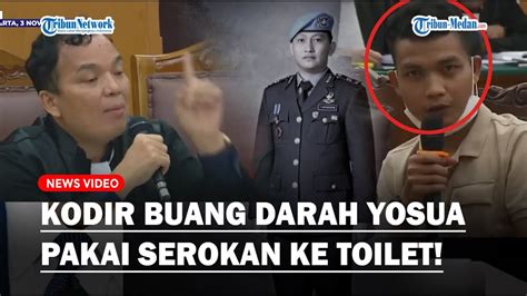 Art Kodir Bersihkan Darah Yosua Pakai Serokan Lalu Dibuang Ke Toilet