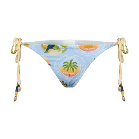 FARM Rio Stamps Tie Side Bikini Bottom Editorialist
