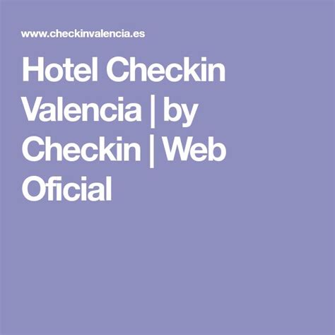 Hotel Checkin Valencia By Checkin Web Oficial Valencia Hotel