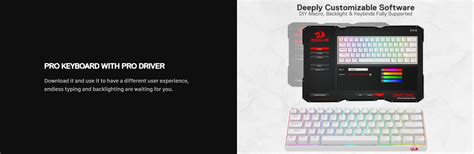 Redragon Draconic K Pro Mechanical Keyboard Outemu Brown Switches Hot Swappable Tri