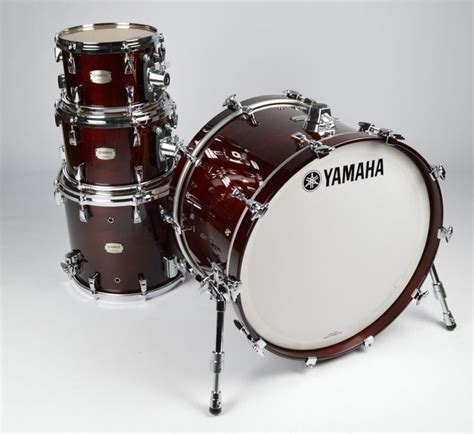 Yamaha Absolute Hybrid Maple Fusion Drum Set In Classic Walnut Finish With 20 Kick Drum