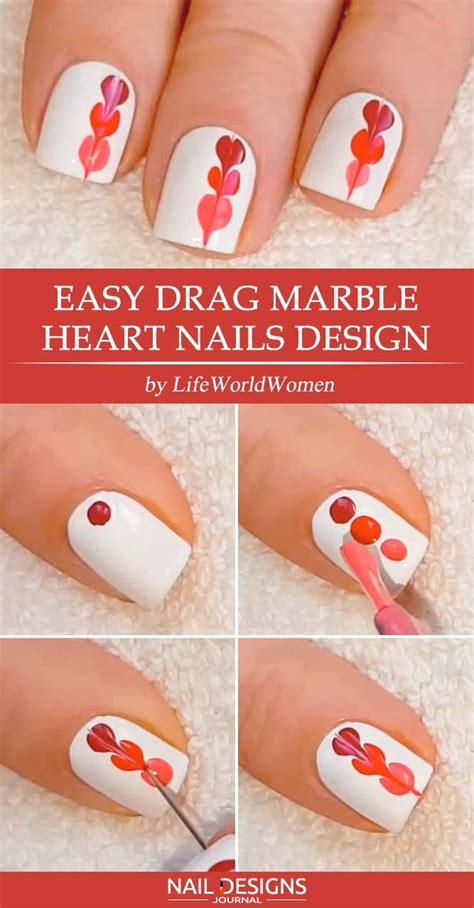 Heart Nail Art Step By Step