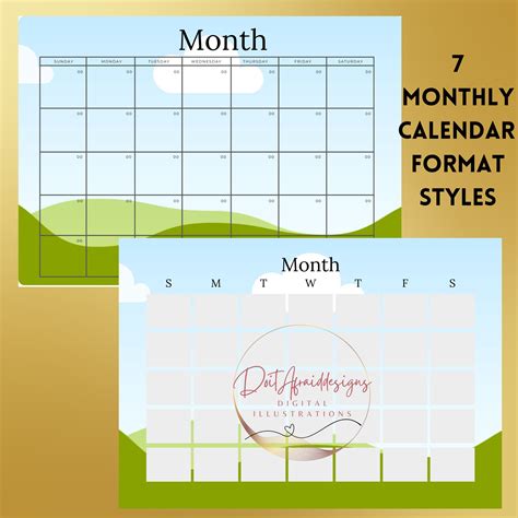 2024 2025 Calendar Frames Editable Canva Template Frame Etsy