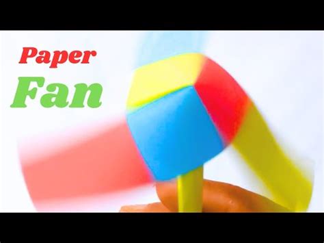 How To Make A Paper Fan Easy Paper Fan Making Youtube