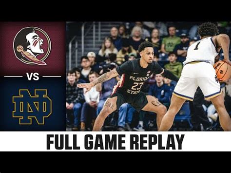 Florida State Vs Notre Dame Full Game Replay Acc Mens