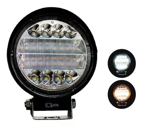 I O L Faro Led Redondo Pulgadas Led Blanco Ambar Meses Sin