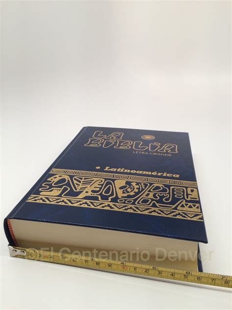 Biblia Latinoamerica Pasta Dura Letra Grande Espa Ol Catolica Azul Ed