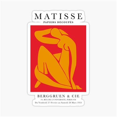 Henri Matisse Nude Papier Decoupes Art Yellow Red Back Matisse