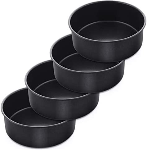 6 Inch Cake Pans P P CHEF Non Stick Round Baking Pan Bakeware Set Of 4