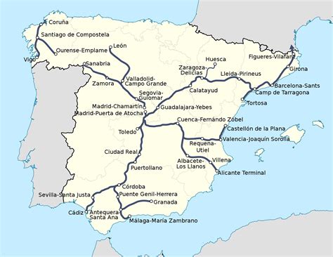 Spain High Speed Train Map Get Latest Map Update