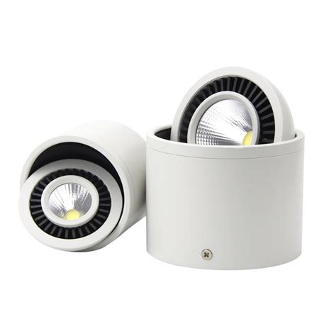 Spot En Saillie Blanc LED 7 Ou 15W Orientable Dimmable Design Ledspot