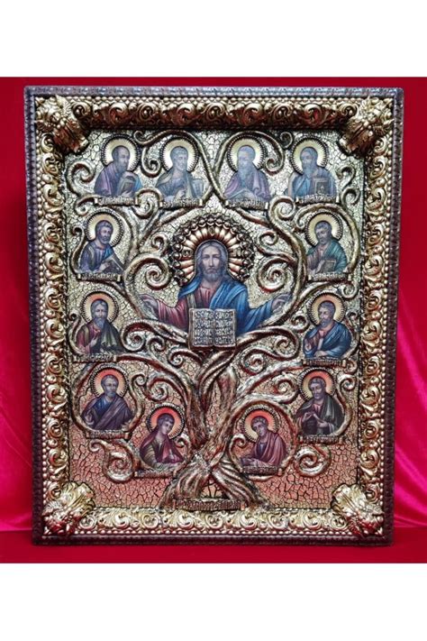 Купить Икона рукописная Господь Иисус и двенадцать апостолов 70*90 ...