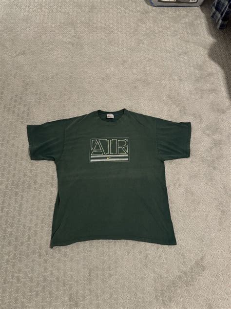 Vintage Nike Air 1990s Nike Swoosh Logo T Shirt Green Gem