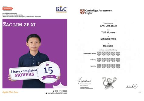 Cambridge A1 Movers Klc English Language Centre